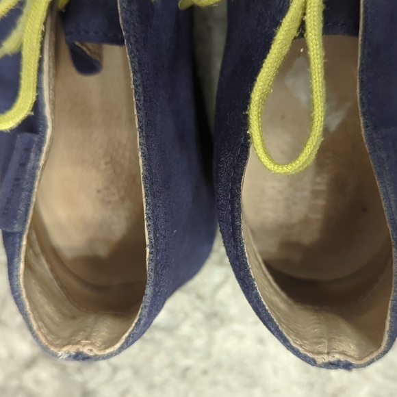 L.L. Bean Kids Sz 5 Women's Sz 7 Blue Suede Chukka Ankle Boots - Picture 9 of 10